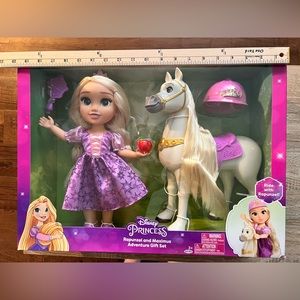Large 14” Disney Princess Rapunzel Doll with Maximus Horse & Accessories